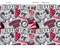 Sykel Enterprises-University of Alabama Cotton Fabric-Alabama Crimson Tide Mascot Heather Cotton Quilting Fabric